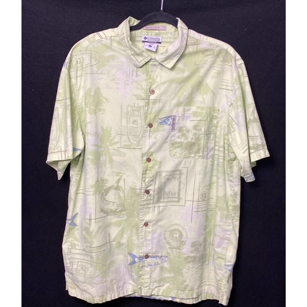 Columbia River Lodge Men Button Down Shirt Size/ L